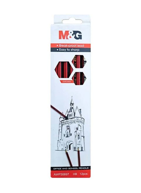 Pencil hex HB 12PCS