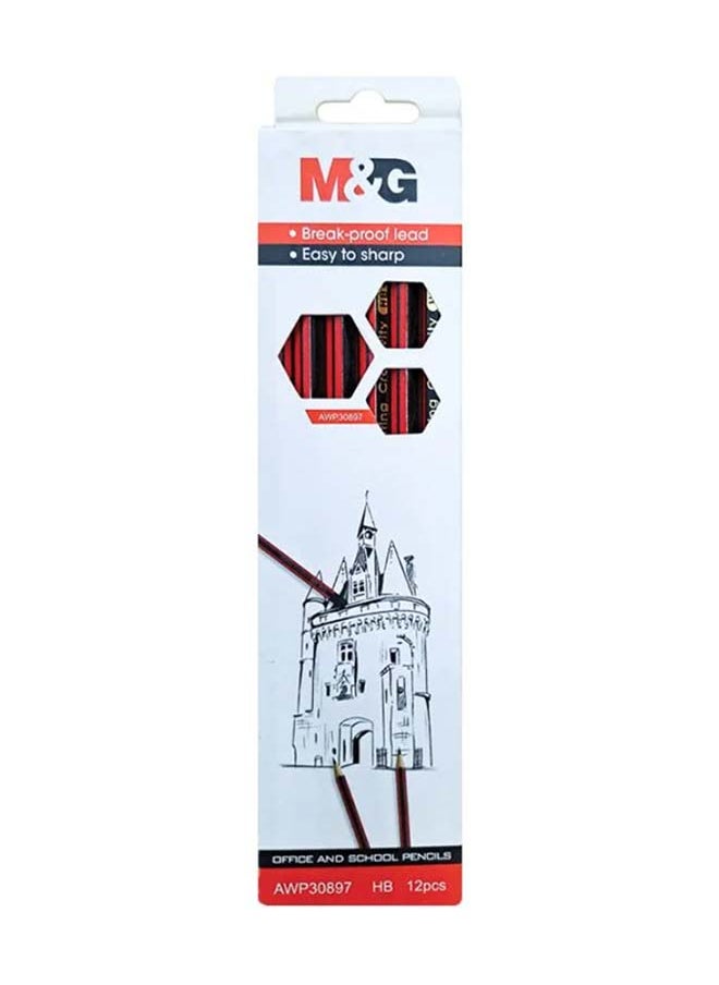 M&G Pencil hex HB 12PCS 