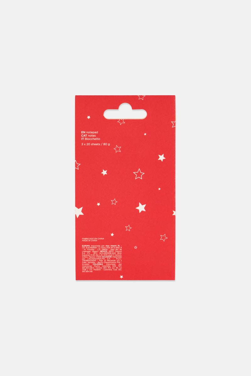 Muy Mucho 3 Pcs Post-Its Merry Christmas Notepad, Red - Image 2