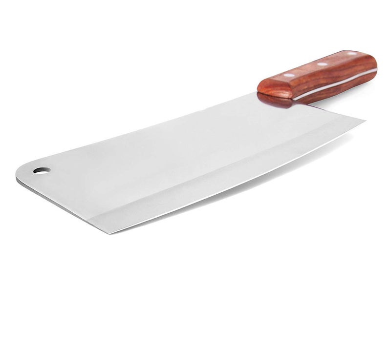 OAHU 6 inch Stainless Steel Vegetable Meat Cleaver Chopping Knife Chef Chapad Multipurpose Use for Home Kitchen or Restaurant Wooden Handle - Image 1
