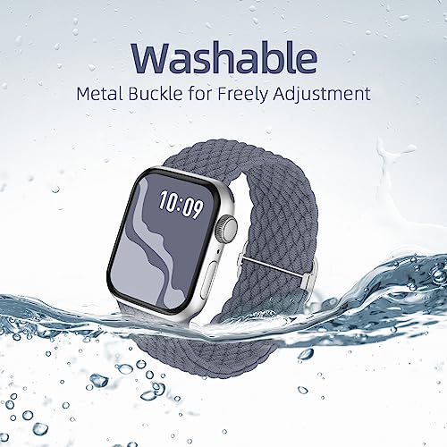 Suitisbest Braided Stretchy Solo Loop Compatible for Apple Watch Band 38mm 40mm 41mm 42mm 44mm 45mm 46mm 49mm for Women Men, Nylon Elastic Straps Wristbands for iWatch Series 10 9 8 7 6 5 4 3 11 Ultra/SE 3 2 1 - Image 2