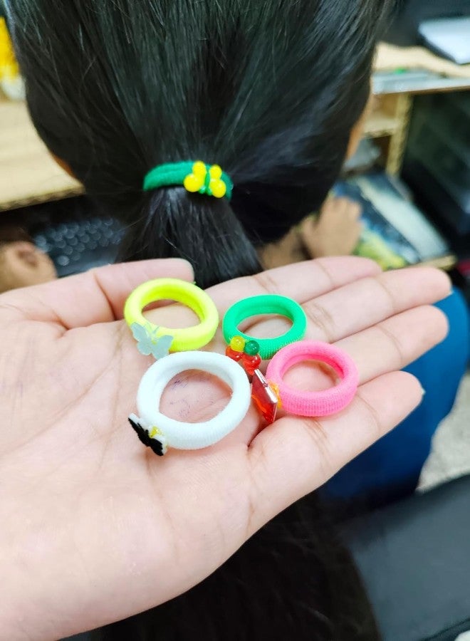 Hivata Rubber Band 10pc & Hair Claw 10pc Smooth Elastic Cotton Stretch For Curly Hair Band Ties Soft Hair Accessories Ponytail Holders Trending Ties School Wear Clutcher Multi Color in Women & Girls - Image 5