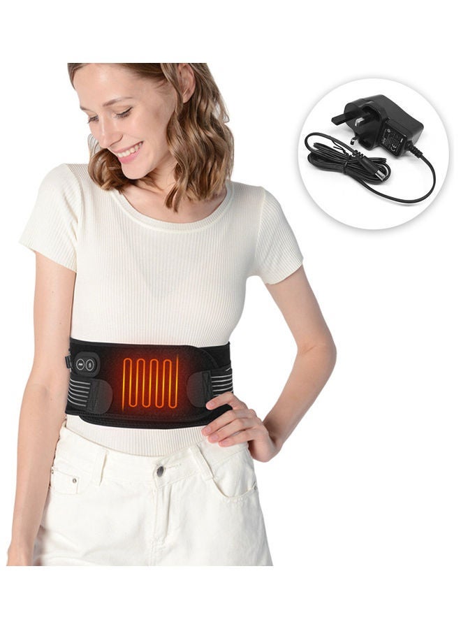 NIBEMINENT Massaging Waist Heating Pad Portable Belt Far Infrared Massage for Abdominal Back Pain Relief with UK/US/EU Adapter - Image 1