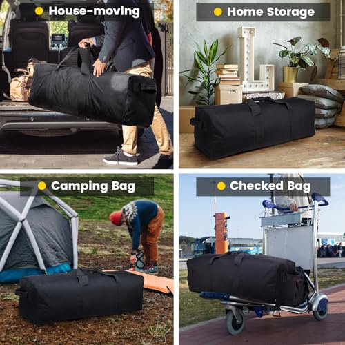 Vorspack Duffle Bag for Travel - 180L Extra Large Duffel Bag for Men Foldable Camping Bags for Weekender Gear Storage Overnight Tent Sports Moving - Black - Image 5