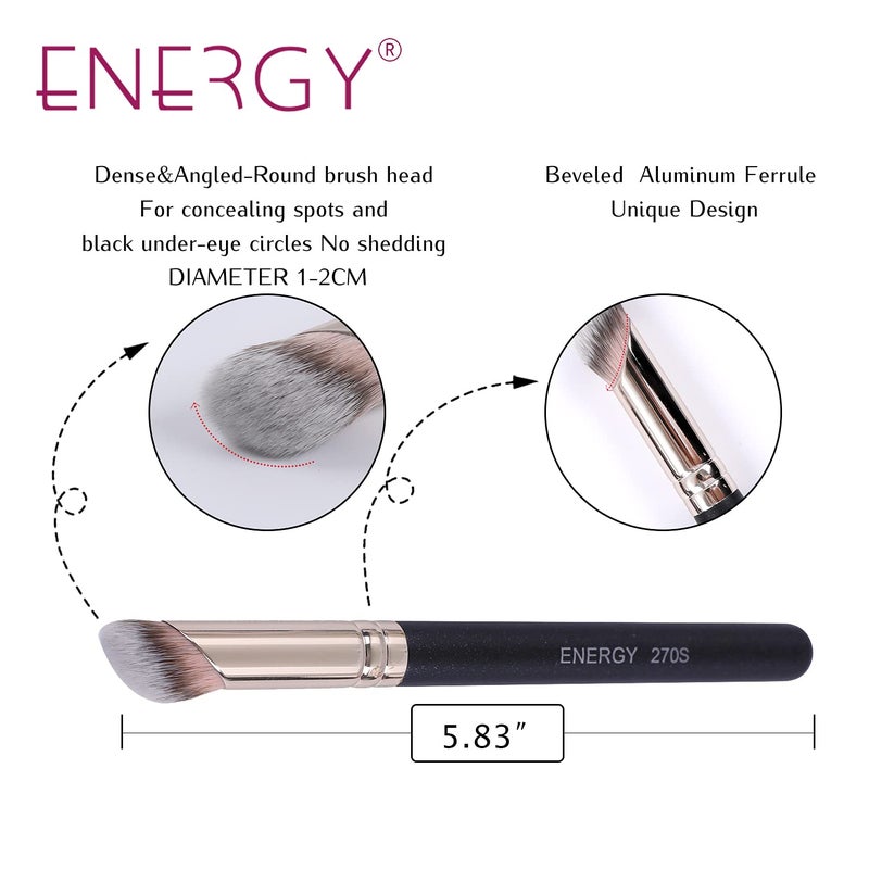 ENERGY Concealer Brushes Set Liquid Face Makeup Concealer brush for liquid Cream Powder Blending Buffing Under Eye Concealer Eyebrow Nose Contour Face Brush 270/270S - Image 3