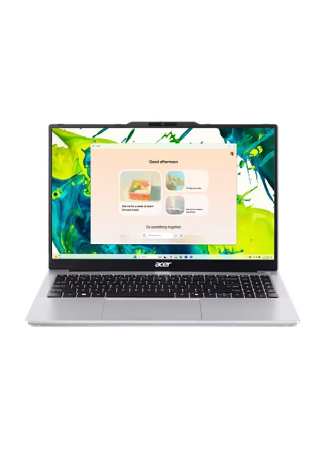 Acer Aspire Lite AL15 53P-53XN Laptop With 15.6 Inch Full HD (1920x1080) Display, Core 5 120U Processor/16GB RAM DDR5/512GB SSD/Intel UHD Graphics/DOS(Without Windows)/ Silver Light Silver - Image 1