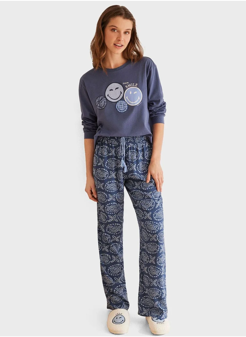 ومن سيكريت Paisley Print Pyjama Pants