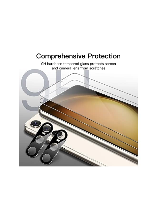 Jetech Screen Protector For Samsung Galaxy S23 5G 6.1-Inch With Camera Lens Protector, Tempered Glass Film, Fingerprint Id Compatible, Hd Clear, 2-Pack Each - Image 4