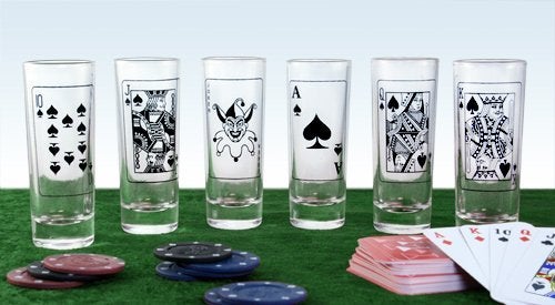 BARCONIC Poker 2oz Shot Glass Set - 6 Pack - Image 2
