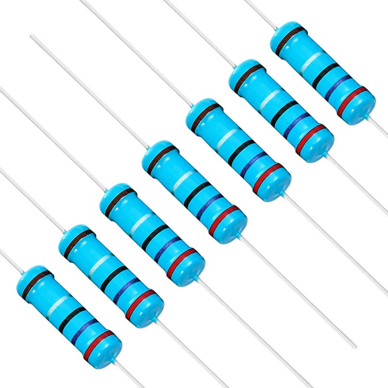 CHANZON 30pcs 2W 2.7 Ω ohm 2r7 Metal Film Fixed Resistor 0.01 ±1% Tolerance 2.7R MF Through Hole Resistors Current Limiting Rohs Certificated - Image 1