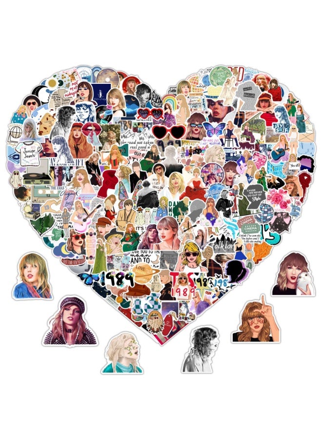NIBEMINENT 200 Pcs Taylor Swift Deco Kit Waterproof Stickers, High Definition Printing Bright Colors, Suitable for Laptop Skateboard Luggage Water Bottle Guitar DIY - Image 1