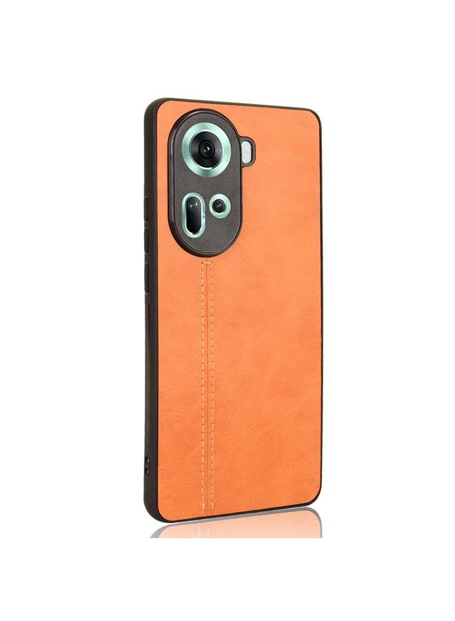 اس-توب جراب لهاتف OPPO Reno 11 5G غطاء خلفي بخياطة بنمط بقرة عالمي - Image 3
