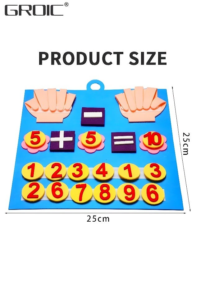 GROIC - Finger Numbers Counting Toy, Learning Counting Board,Children Early Education Toys Felt Hand Number Math Toys Counting Matching Activities Fine Motor Skills Toys - Image 1