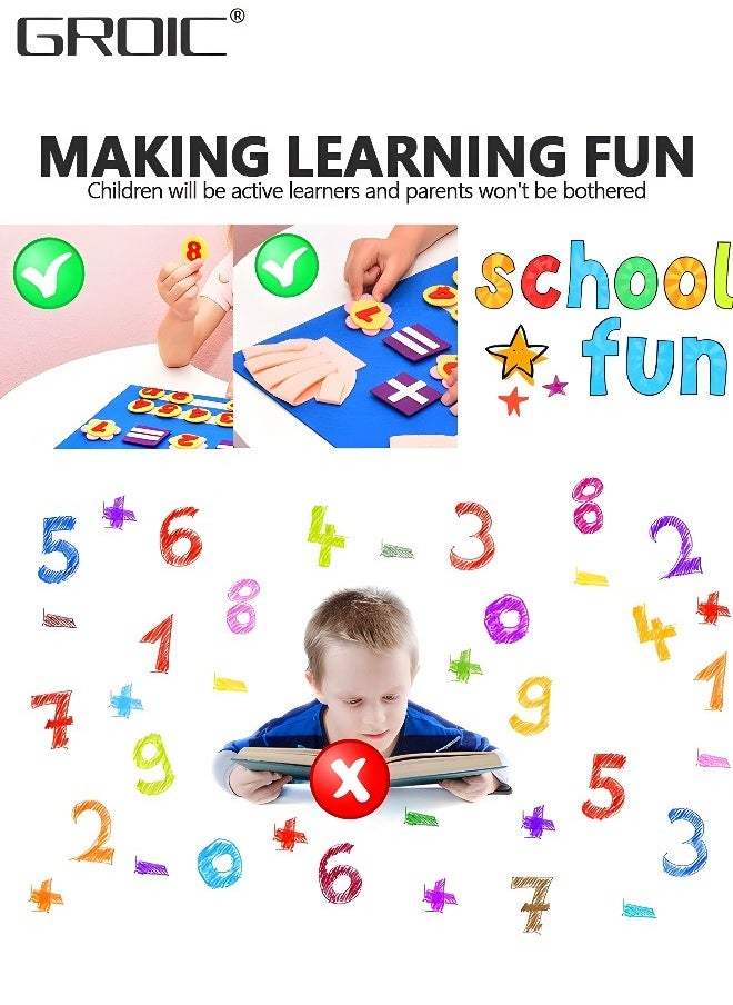 GROIC - Finger Numbers Counting Toy, Learning Counting Board,Children Early Education Toys Felt Hand Number Math Toys Counting Matching Activities Fine Motor Skills Toys - Image 1