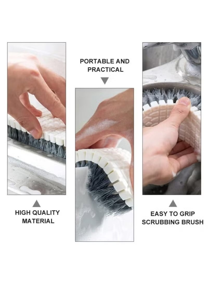 4 Pack Cleaning Brush Set, Kitchen Cleaning Brush with Handle, Multipurpose Cleaning Brush for Shoe, Bathroom, Tub, Tile - Image 5