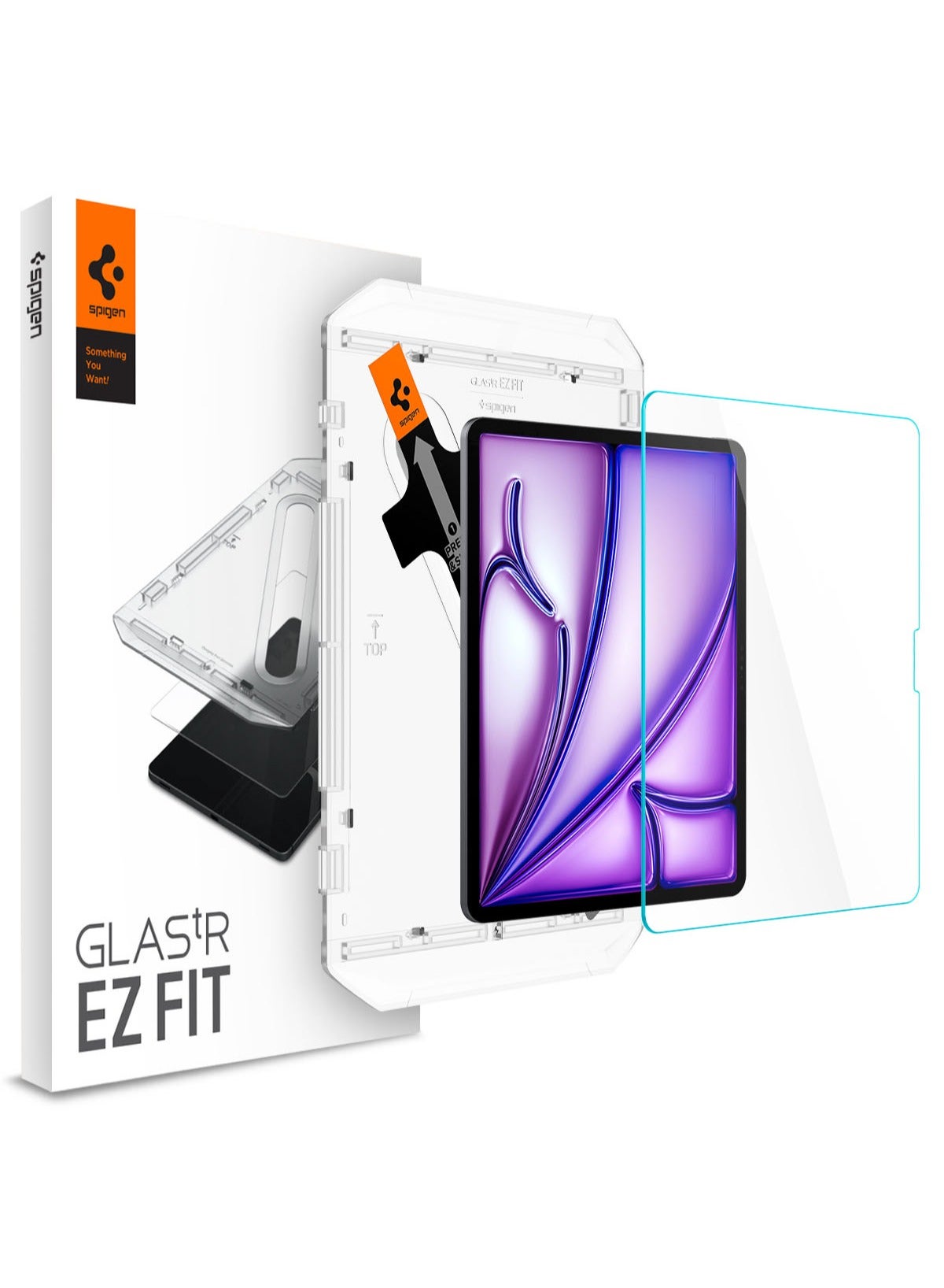 Spigen GLASTR EZ Fit for iPad AIR 13 inch M3 (2025) / M2 (2024) Screen Protector Premium Tempered Glass with Auto Align Technology - Case Friendly