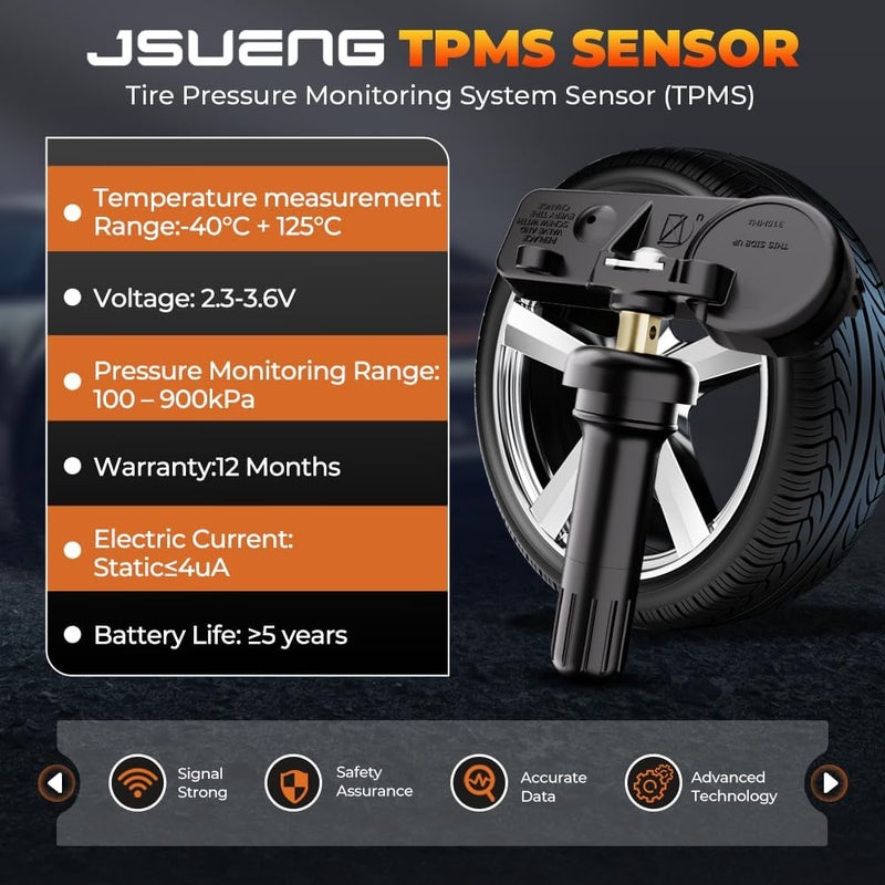Jsueng Ford TPMS Sensor, 315Mhz Tire Pressure Monitoring System Sensor fit for 09-14 Ford F150 F250 F350, Expedition Explorer Fusion Mustang, Lincoln Mercury Replaces DE8T-1A180-AA 9L3Z-1A189-A 1-Pack - Image 5