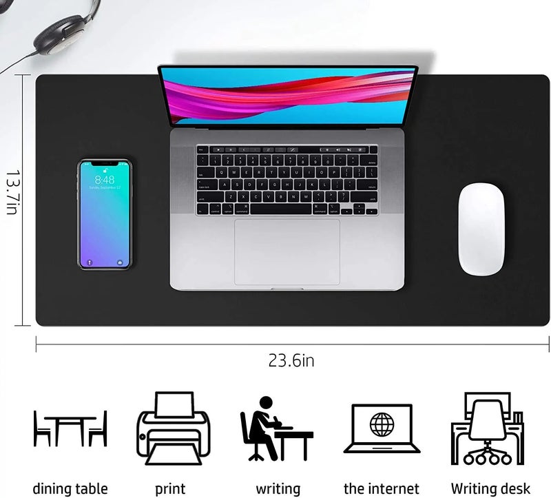 Y&D Eco Cork PU Leather Desk Pad - Ultra Thin Large Mouse Pad - Dual-Sided Office Desk Mat for Work & Home - Image 3