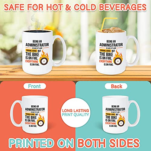 Bubble Hugs Administrator Coffee Mug 15 oz, Being An Administrator Is Easy, Funny Appreciation for Secretaries Administrative Assistant Personal Office Staff Manager, White - Image 3