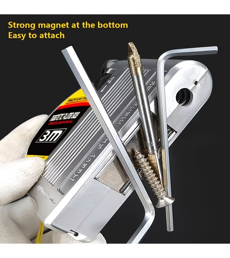 1PC 3M Magnetic Wire Hammer Level For Wood And Cement With Strong Fixing Pin Nails Retractable Line And Plumb Bob For House Construction - Image 4