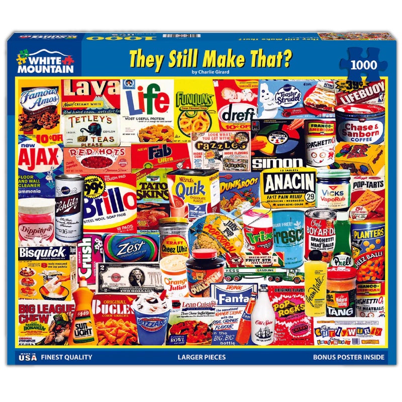 White Mountain Puzzles - They Still Make That? - 1000 Piece Jigsaw Puzzle for Adults & Kids - Fun Family Activity - 24"x30" - Image 2