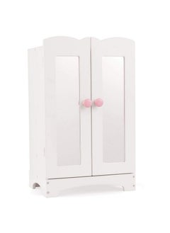 KidKraft Wooden Lildoll Armoire With 6 Hangers Furniture For 18Inch Dolls White Gift For Ages 3+  - Image 1
