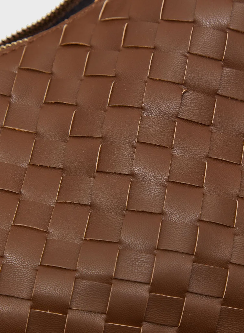 ELLA Woven Round Shoulder Bag