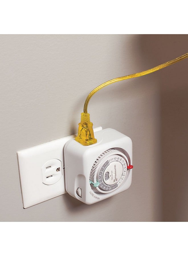 Intermatic Intermatic TN111K 15-Amp Indoor Timer - Versatile 24-Hour Control - Easy Manual Override and Single 2-Prong Design (1 Pack)  - Image 1