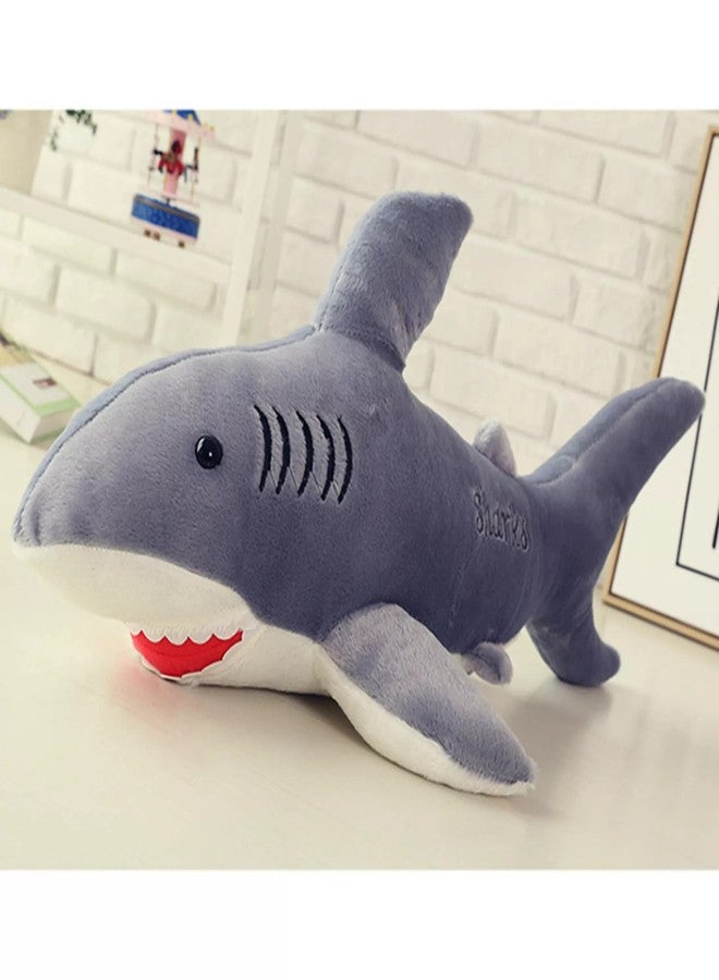 Tickles Shark Soft Stuffed Plush Animal Toy for Kids Boys & Girls Birthday Gifts (Color: Grey Size: 38 cm) - Image 1