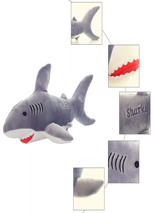 Tickles Shark Soft Stuffed Plush Animal Toy for Kids Boys & Girls Birthday Gifts (Color: Grey Size: 38 cm) - Image 3