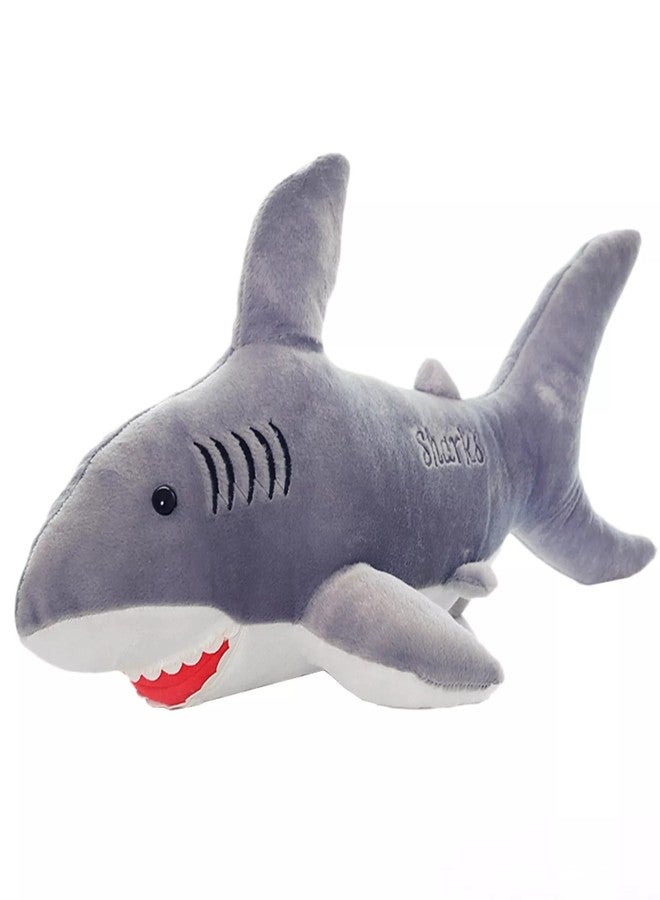 Tickles Shark Soft Stuffed Plush Animal Toy for Kids Boys & Girls Birthday Gifts (Color: Grey Size: 38 cm) - Image 2