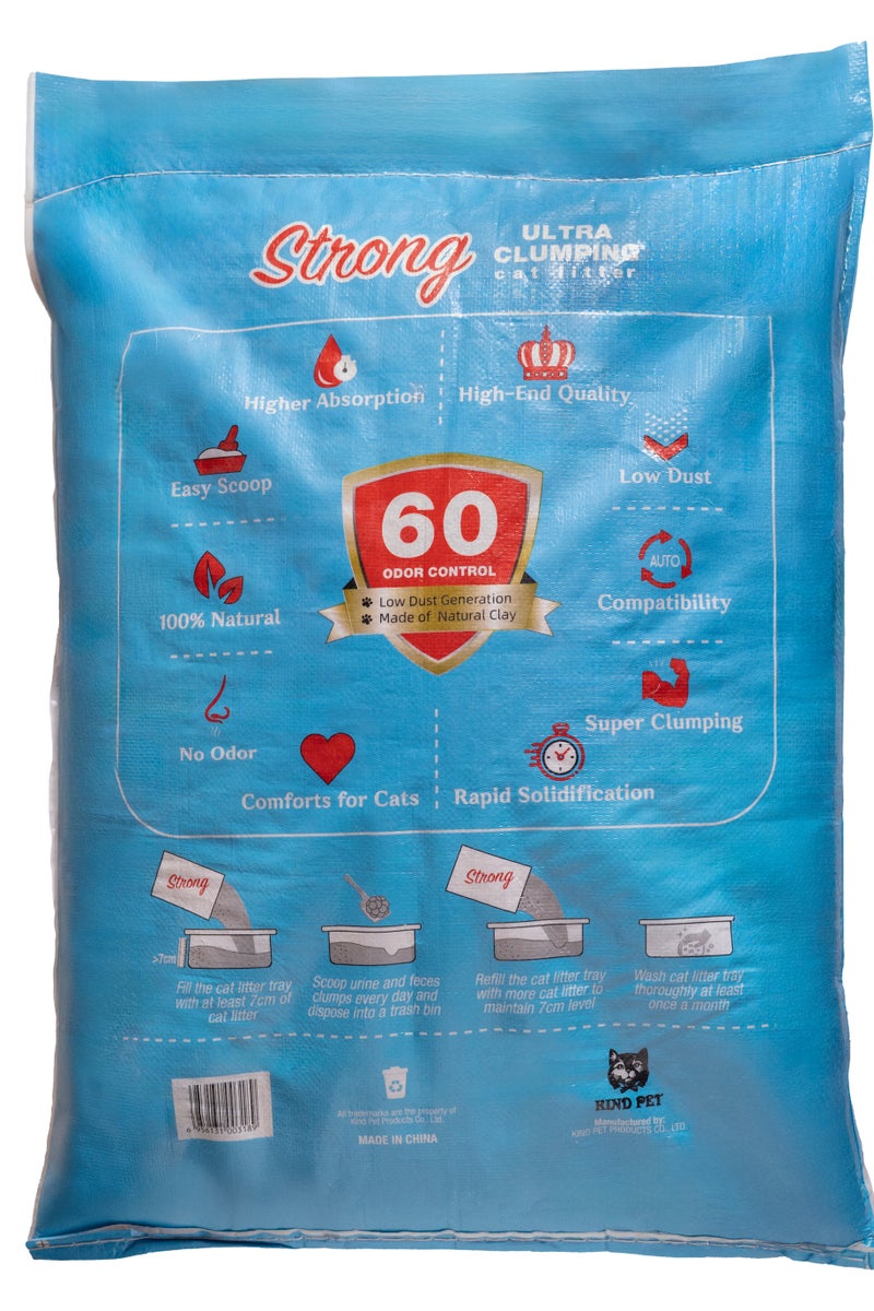Strong 25L Baby Powder Scent Ultra Clumping Cat Litter Canadian Formula Extra Strength Odor Control Natural Bentonite 99.9% Dust-Free Multi-Cat. - Image 4