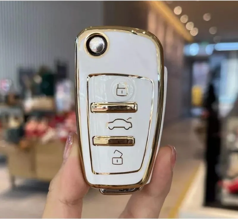 اي سي شوب Şenyıldız Aksesuar Audi A1 A3 8p 81 A4 A5 B6 B7 B8 A6 A7 C5 C6 4f Q3 Q5 Q7 8V Key Protection Case