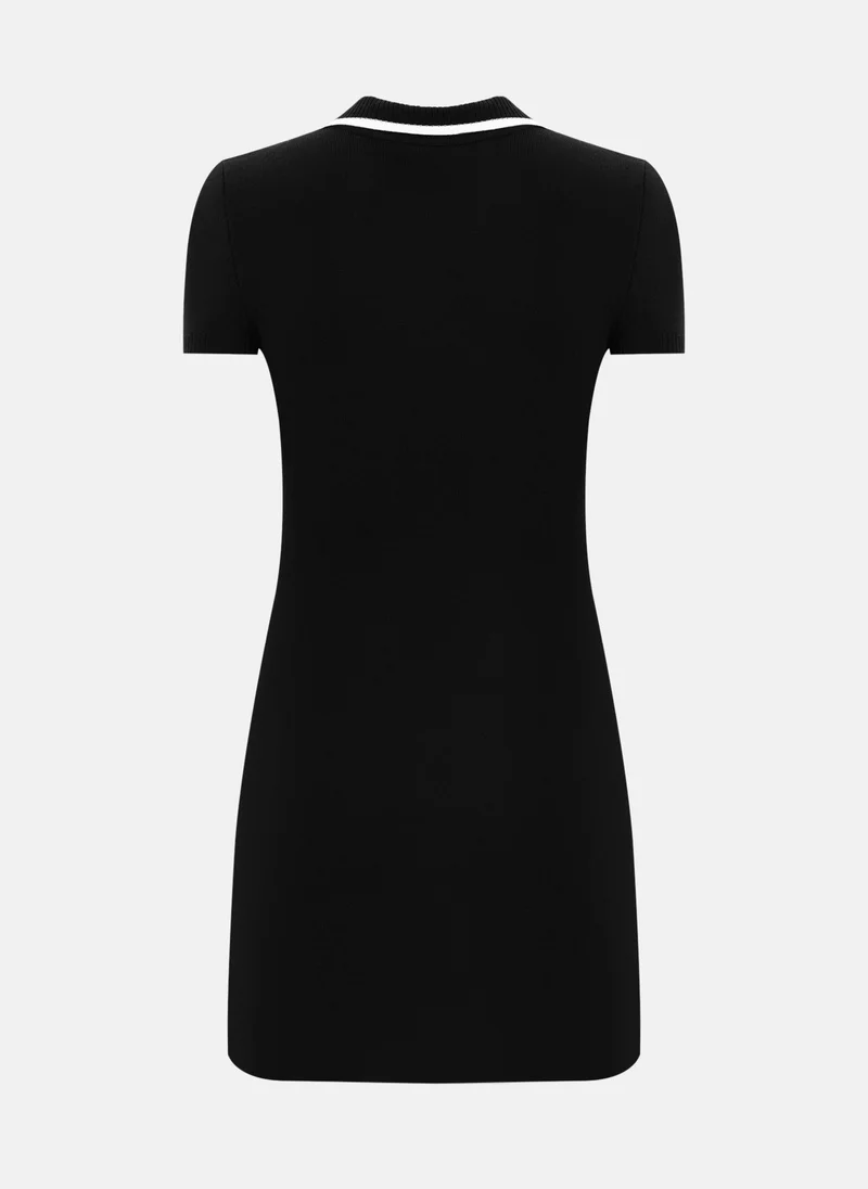 Lichi Knitted mini dress with contrast edge on the bodice