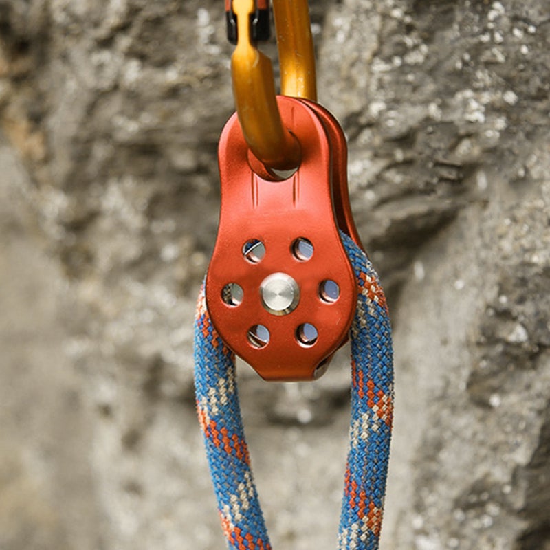 26KN Aluminium Alloy Heavy Duty Single Swivel Rope Pulley Block for 12mm Rope (orange) - Image 3