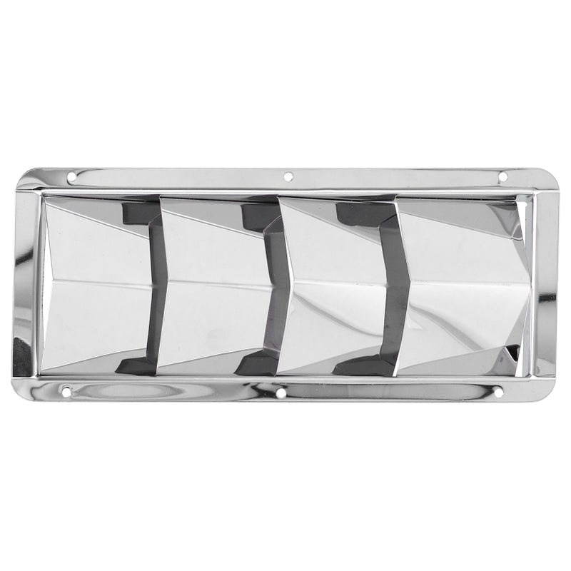 Marine Louver Vent Grille Square 4 Slots Grid Cover Boat Shutters Blind Stainless Steel - Image 1