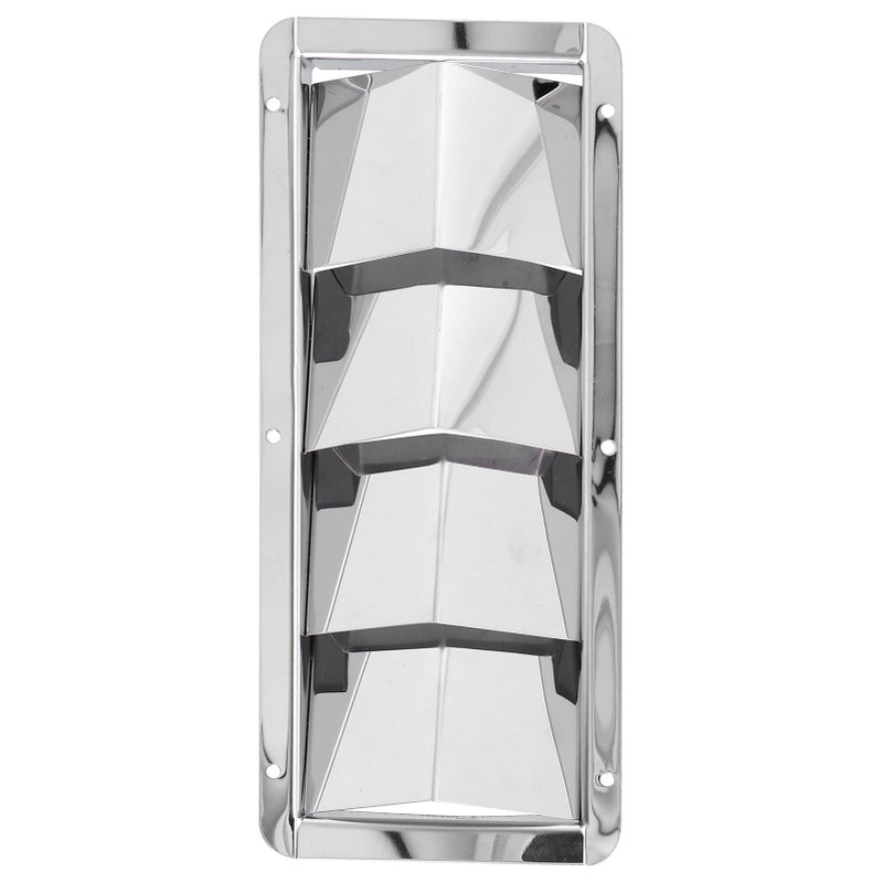 Marine Louver Vent Grille Square 4 Slots Grid Cover Boat Shutters Blind Stainless Steel - Image 2