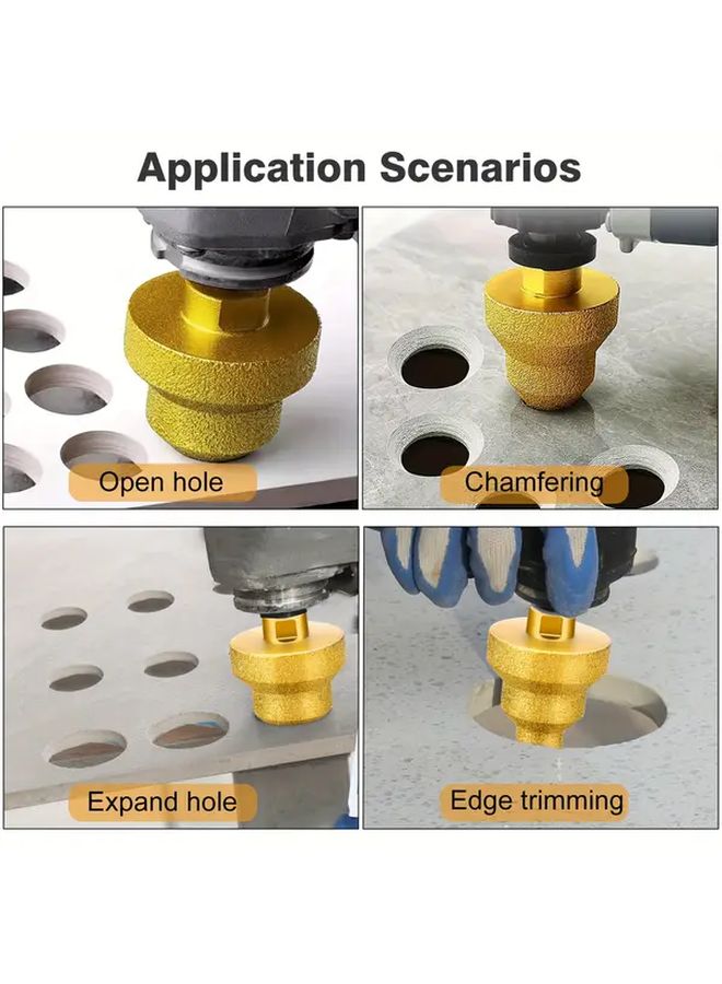 Multi Function Ceramic Hole Punching Tool 3 Layer Conical Diamond Drill Bit 20 35 50mm - Image 2