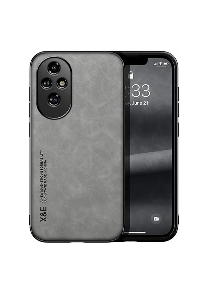 عام حافظة هاتف Honor 200 Pro مصنوعة من جلد الحمل، تجمع بين جلد PU عالي الجودة والمريح مع TPU فائق النحافة. توفر الحافظة حماية ضد الانزلاق والصدمات لجهاز Honor 200 Pro. - Image 1