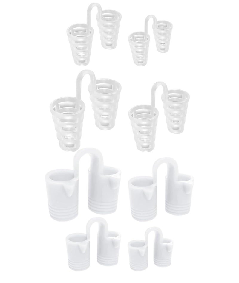 RupeeRise 8 Pcs Anti Snoring Device - Silicon Nose Clip Snoring Stopper Anti Snore Reusable Device for a Peaceful Night's Sleep, Snore Free Nose Clip for Men & Women - Image 1
