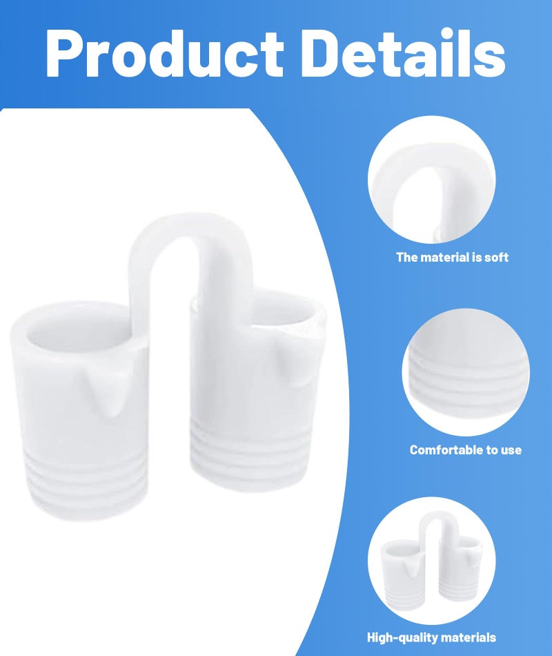 RupeeRise 8 Pcs Anti Snoring Device - Silicon Nose Clip Snoring Stopper Anti Snore Reusable Device for a Peaceful Night's Sleep, Snore Free Nose Clip for Men & Women - Image 2