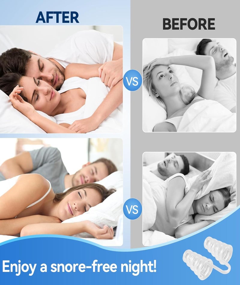 RupeeRise 8 Pcs Anti Snoring Device - Silicon Nose Clip Snoring Stopper Anti Snore Reusable Device for a Peaceful Night's Sleep, Snore Free Nose Clip for Men & Women - Image 5