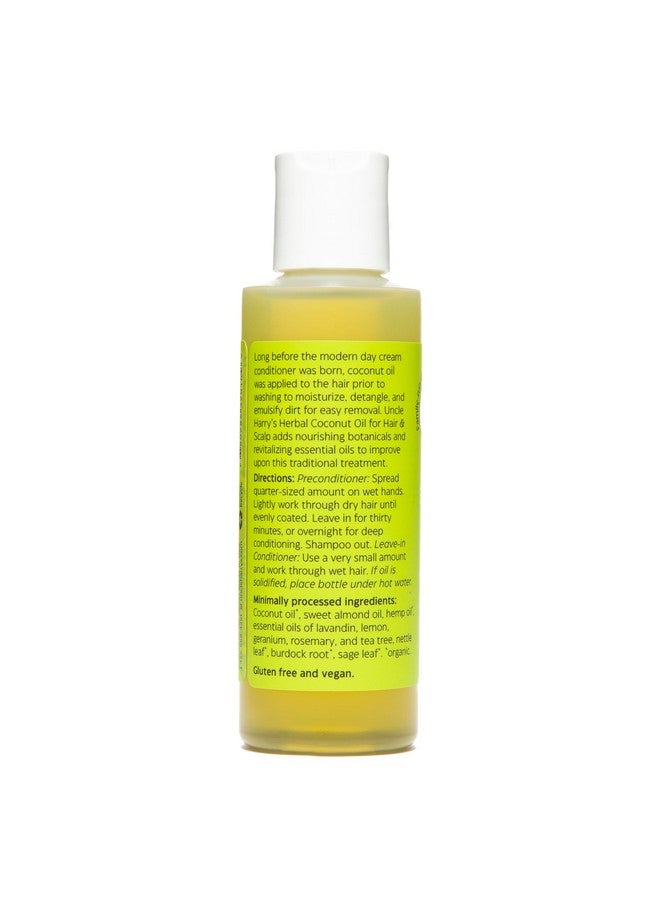 Uncle Harry's Herbal Coconut Oil for Hair and Scalp | Nourshing Moisturizing Softening | Revitalizing Growth for All Hair Types | with Organic Herbs 4oz - Image 2