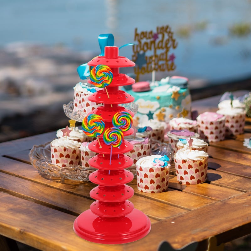 6pcs Lollipop Display Stand: Multi-Tier Tower Organizer - Adjustable Cake Rack Holder for Wedding Baby Shower Birthday Party Dessert Table - Image 5