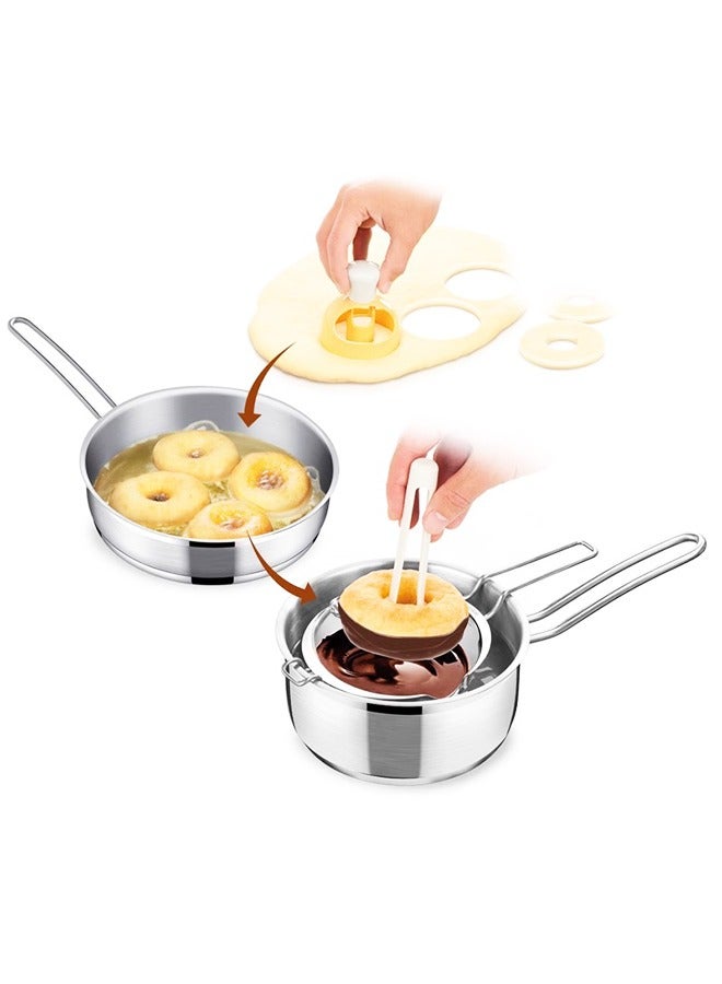 قالب كعكة الدونات مع كماشة غمس، قالب ختم بسكويت الدونات DIY، قالب صانع الدونات للحلويات للخبز في المطبخ - Image 3