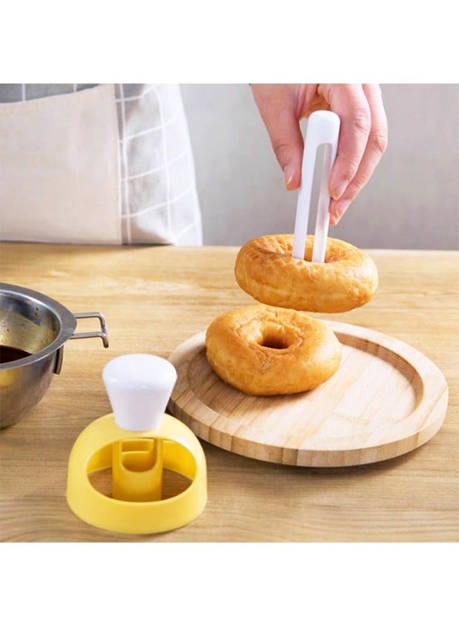 قالب كعكة الدونات مع كماشة غمس، قالب ختم بسكويت الدونات DIY، قالب صانع الدونات للحلويات للخبز في المطبخ - Image 4