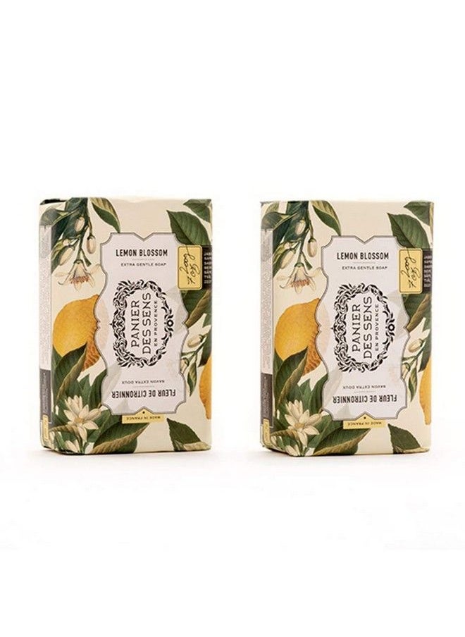 PANIER DES SENS Lemon Blossom Shea Butter Natural Bar Soap Bath & Body Soap Bars Made In France 95% Natural 2 Bars 7Oz/200G Each  - Image 1
