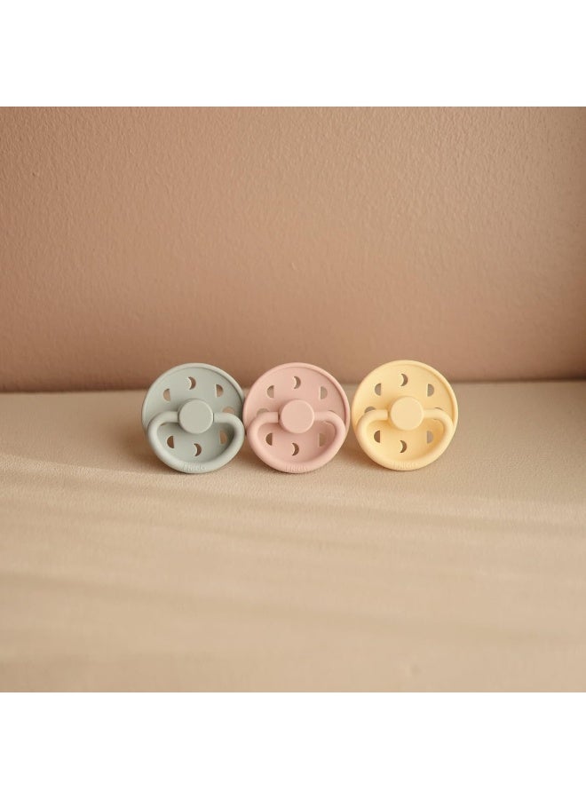 FRIGG Moon Natural Rubber Baby Pacifier | Made in Denmark | BPA-Free (Sage/Portobello, 0-6 Months) 2-Pack - Image 5