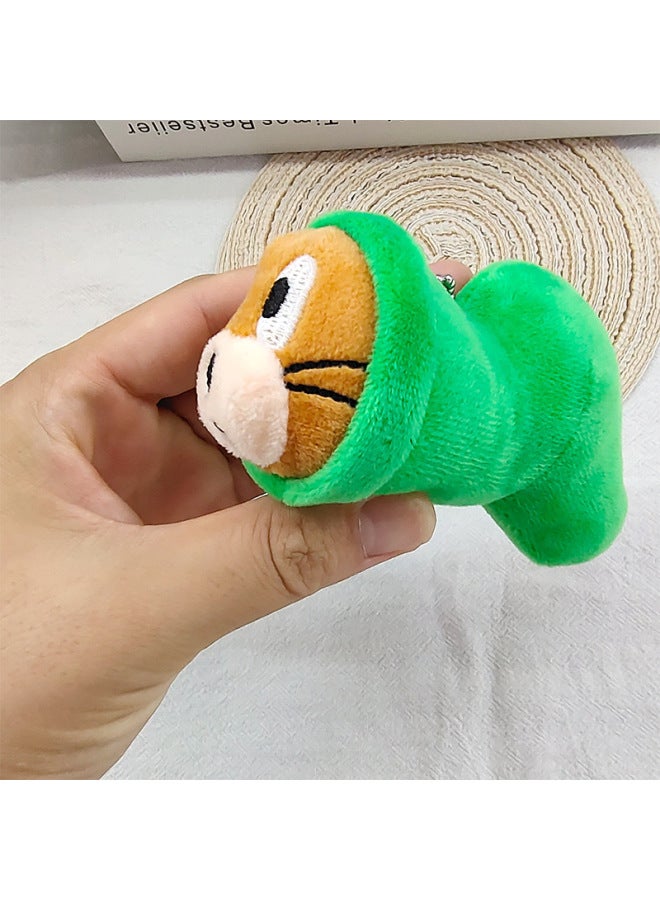 Cute Genuine Mouse Caterpillar Bag Pendant Birthday Gift Valentine's Day Gift Plush Doll Pendant Hanging Ornaments-Specifications:No Specifications-Color:Caterpillar Jerry One - Image 3