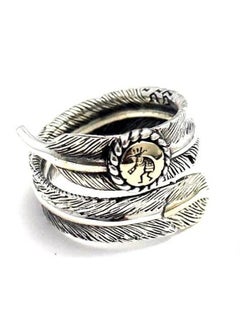 925 Sterling Silver Southwest Native American Kokopelli Open Ring Adjustable (Kokopelli Leaf)
